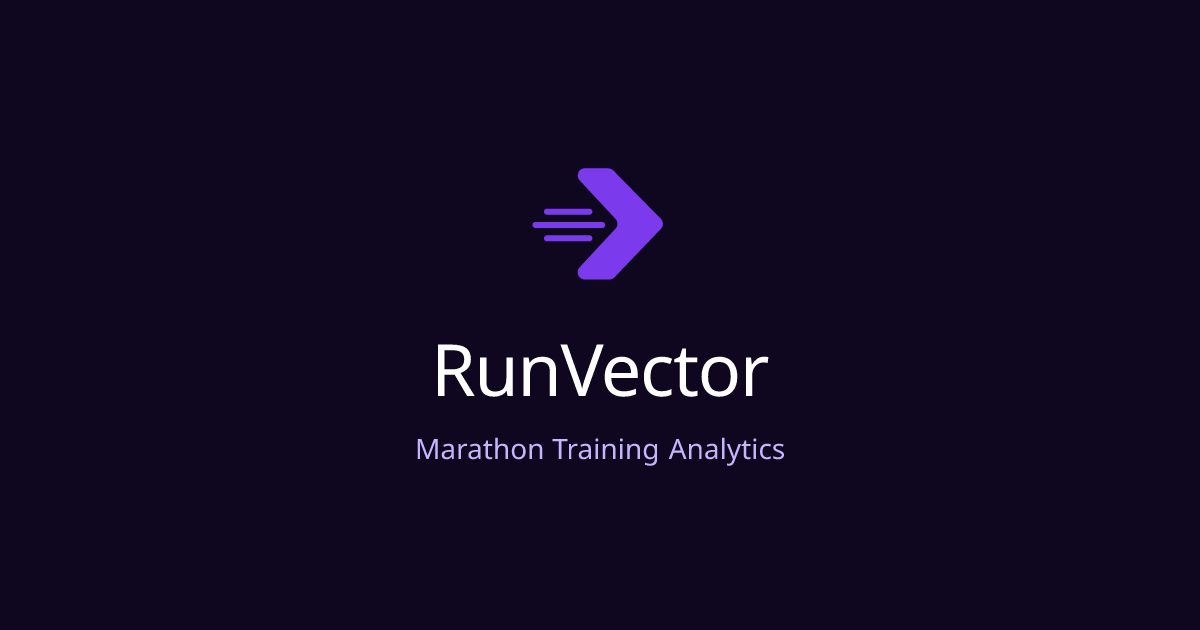 RunVector | Marathon Training Analytics Built on Exercise Science